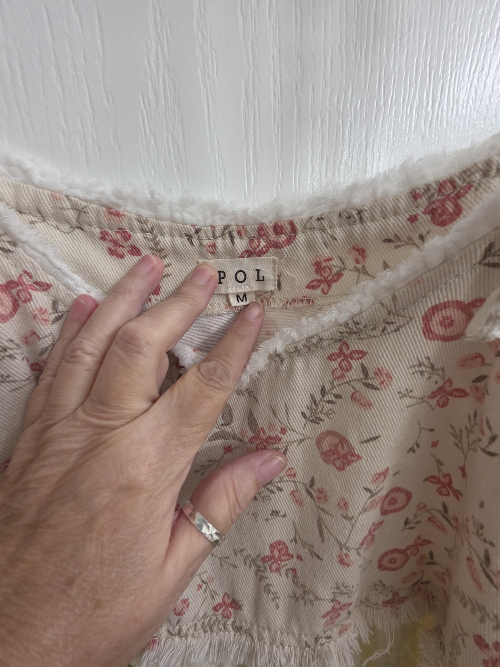 POL Cream Maxi Dress with Pink Floral Bodice - Picture 5 of 9
